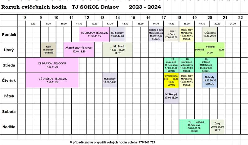 Rozvrh 2023/2024
