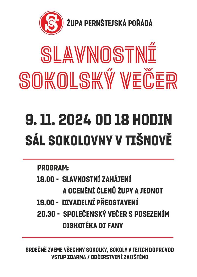 Slavnostní sokolský večer v Tišnově